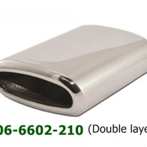 Universal Stainless Steel Exhaust Tip Oval 155x75 L210 Single Layer