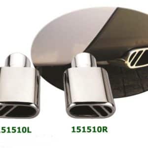 Universal Stainless Steel Exhaust Tips Oval 150x78 L190 IN63-57