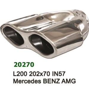 Universal Stainless Steel Exhaust Tip Glass Type 202x70 L200 IN60