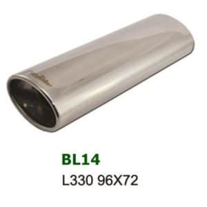 Μπούκα Εξάτμισης Οβάλ 96x72 L330 Universal Inox