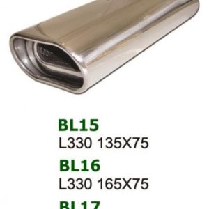 Μπούκες εξάτμισης Universal Stainless Steel Exhaust Tip Oval