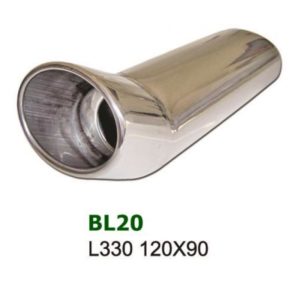 Μπούκες Εξάτμισης Οβάλ DTM 120x90 L330 Universal Inox